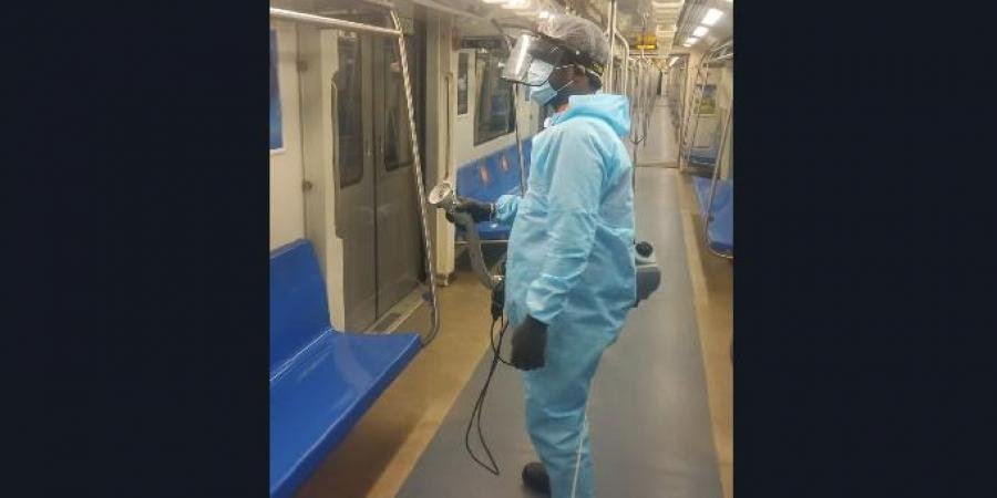 Chennai Metro Rail in association with ETA Purification has designed and developed the system to disinfect rolling stock and stations
