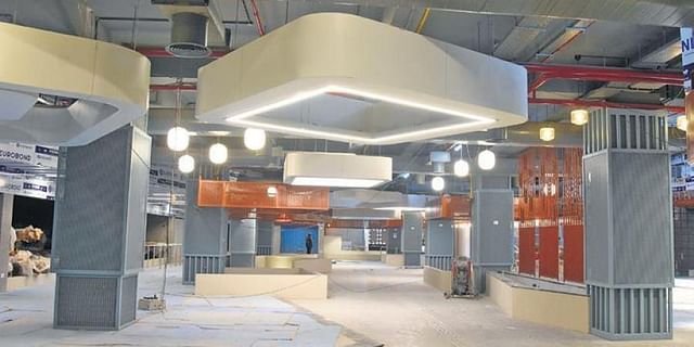 A view of the food court inside the under-construction MLCP. 