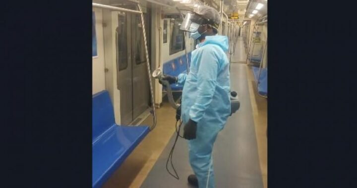 Chennai Metro Rail in association with ETA Purification has designed and developed the system to disinfect rolling stock and stations