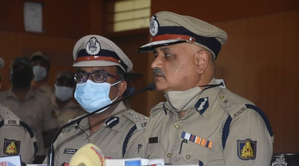 Director General of Police (DGP) Praveen Sood addresses the media on Saturday