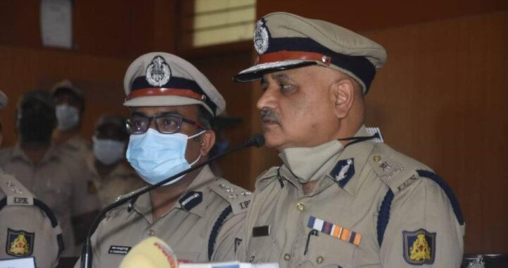 Director General of Police (DGP) Praveen Sood addresses the media on Saturday
