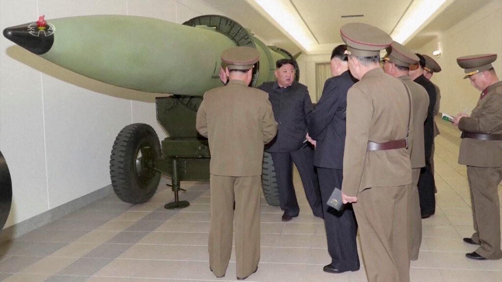 Kim Jong Un Unveils New Nuclear Warheads As US Warship Reaches South Korea