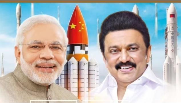 The advertisement on Indian Space Research Organisation’s (Isro) upcoming spaceport at Kulasekarapattinam in Thoothukudi district sported a rocket with a Chinese flag.
